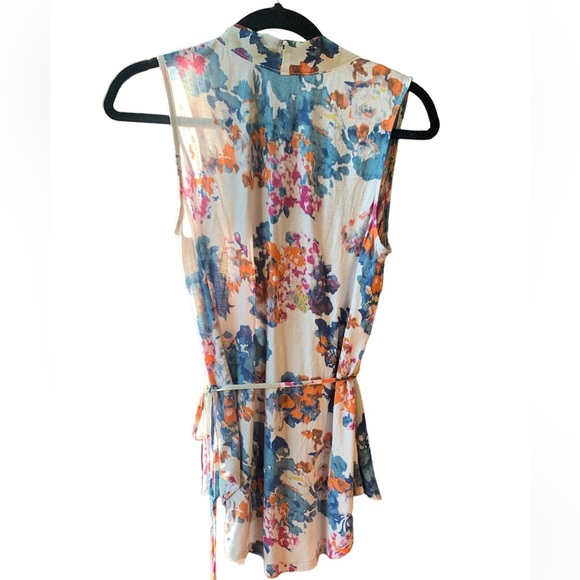 Anthropologie Sunday in Brooklyn Edria Women’s Floral Wrap Top Y2K Fairy Small - Picture 3 of 7